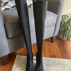 Charles David Fitted Stretch Knit Over the Knee Knit Boots